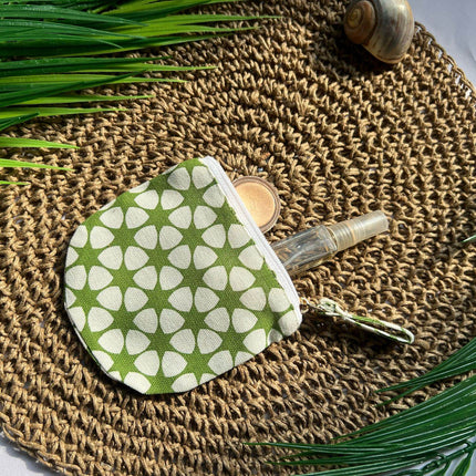 Green Floral U-Shaped Utility Pouch - HASHTACK
