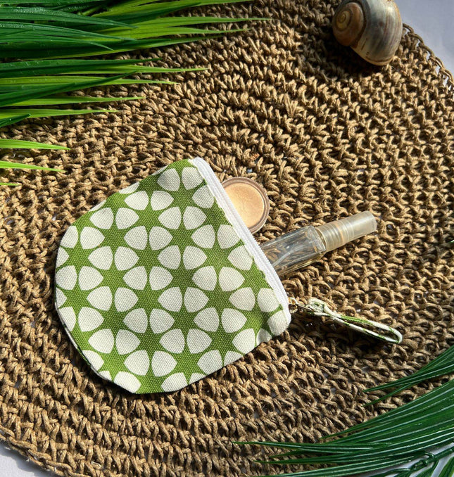 Green Floral U-Shaped Utility Pouch - HASHTACK