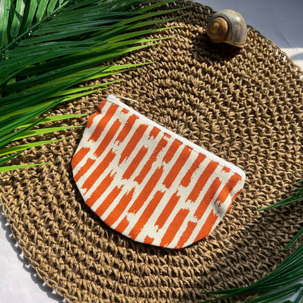 Orange Stripes Oval Utility Pouch - HASHTACK