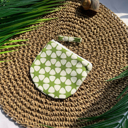 Green Floral U-Shaped Utility Pouch - HASHTACK