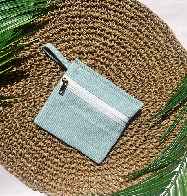 Denim Zip Utility Pouch