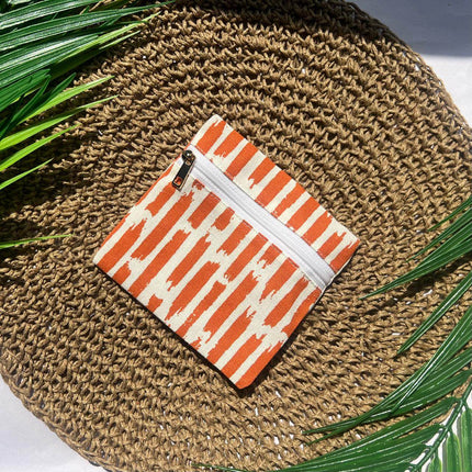 Orange Stripes Square Utility pouch - HASHTACK