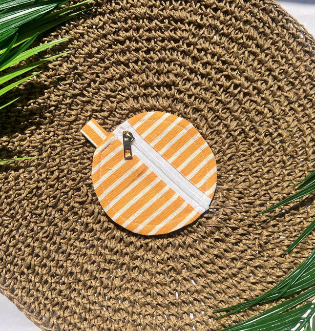 Orange Stripe Coin Pouch - HASHTACK