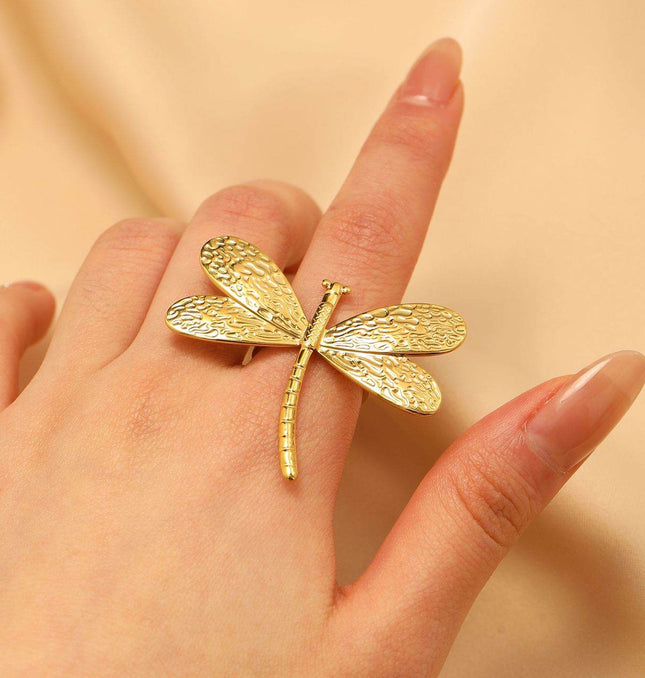 Delicate Dragonfly Open Ring - HASHTACK