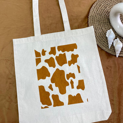 Giraffe Printed Canvas Tote Bag