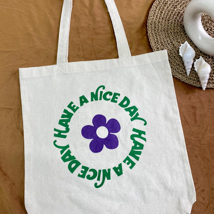 Have a Nice Day Canvas Tote Bag