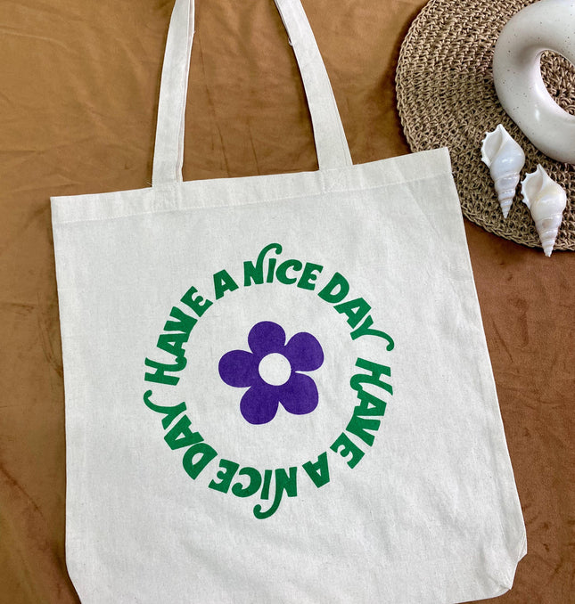 Have a Nice Day Canvas Tote Bag