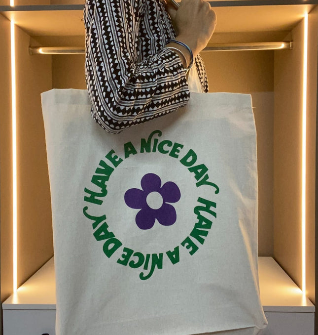 Have a Nice Day Canvas Tote Bag