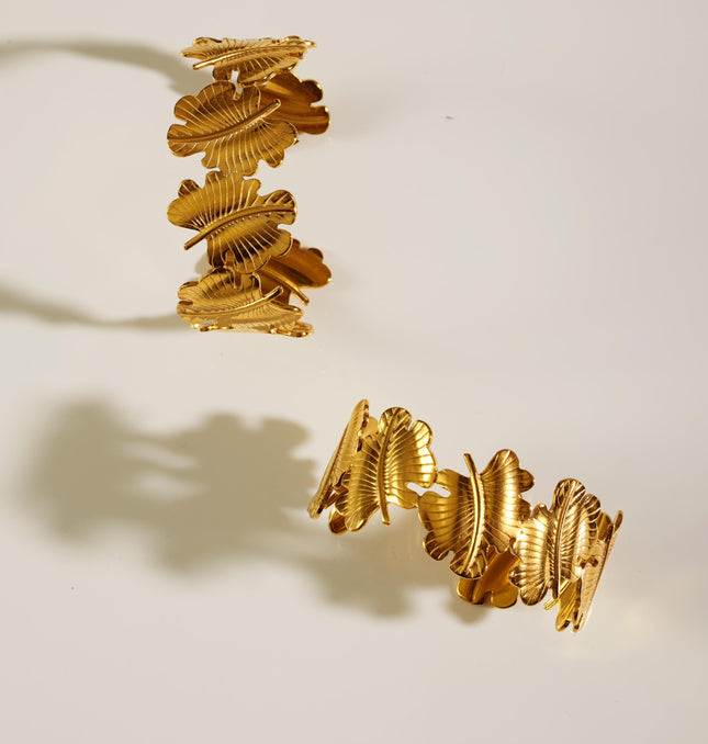Golden Leaf Adjustable Cuff