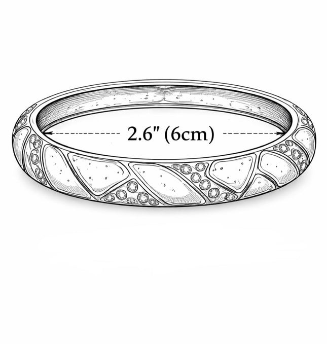 Amber Swirl Resin Statement Bangle