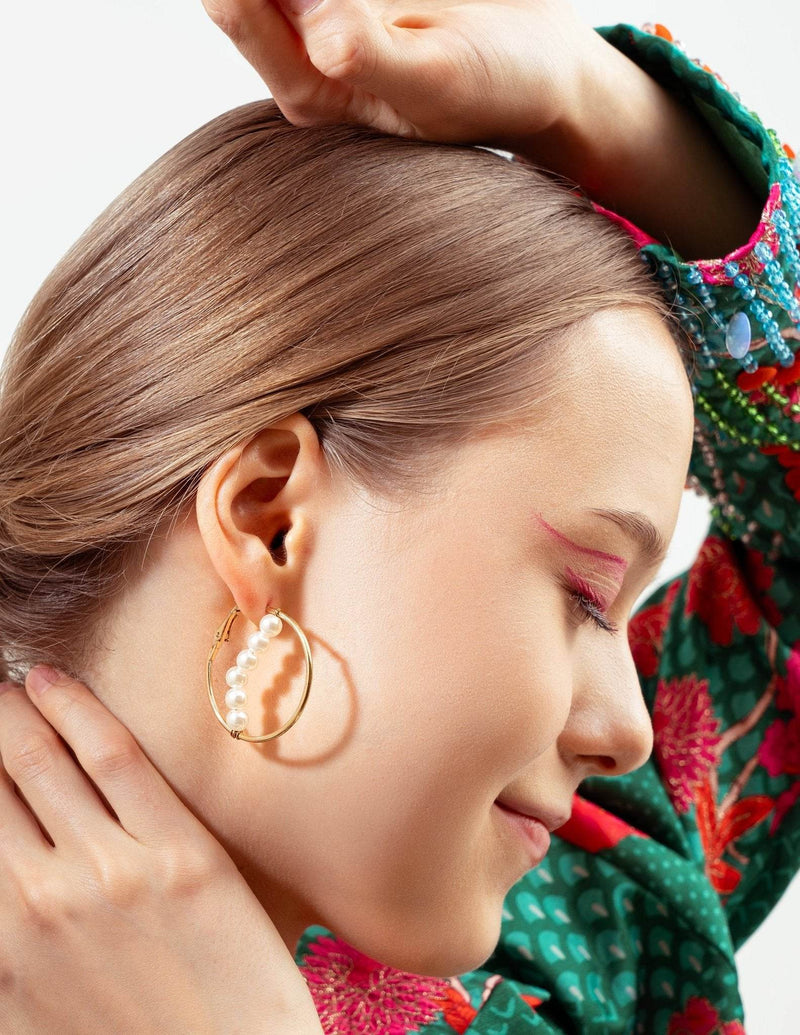 Abstract Pearl Earring