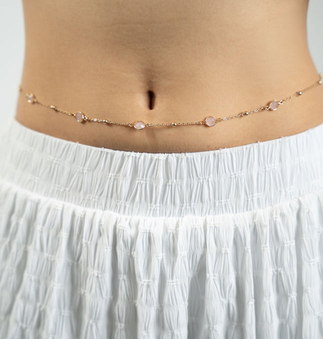 Blush Stone Gold Waist Chain