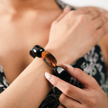 Amber Noir Bracelet - HASHTACK