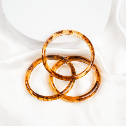 Amber Shine Slim Bangle Set - HASHTACK