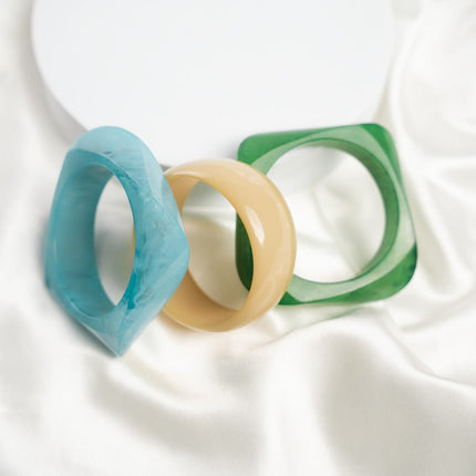 Aqua Twist Resin Bangles - HASHTACK