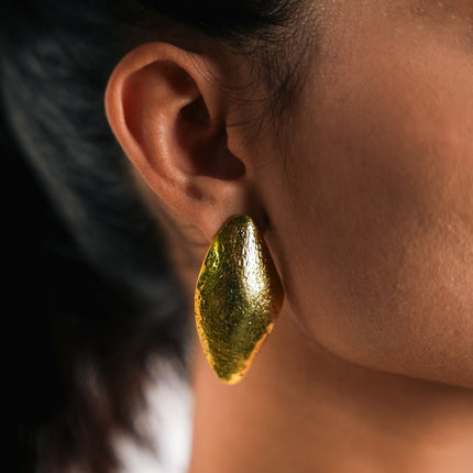 Auric Drift Textured Stud Earrings - HASHTACK