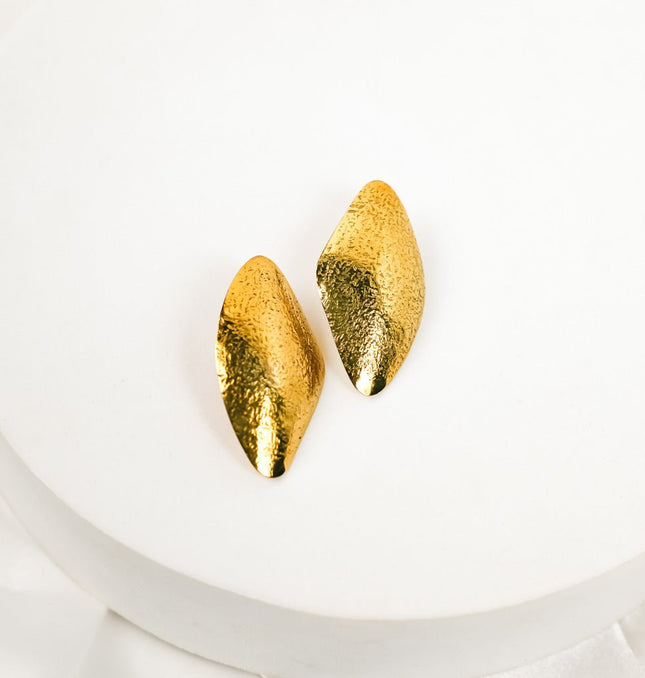 Auric Drift Textured Stud Earrings - HASHTACK