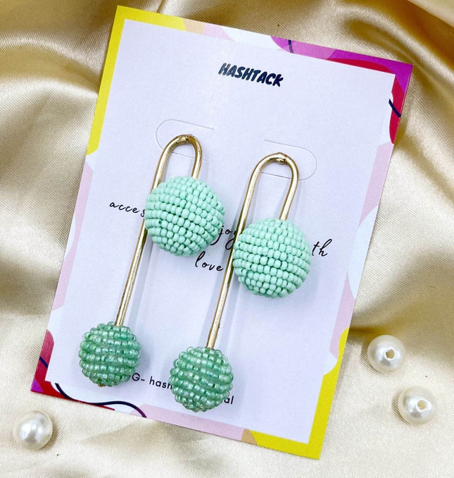 Azure Aquamarine Hoops Earrings - HASHTACK