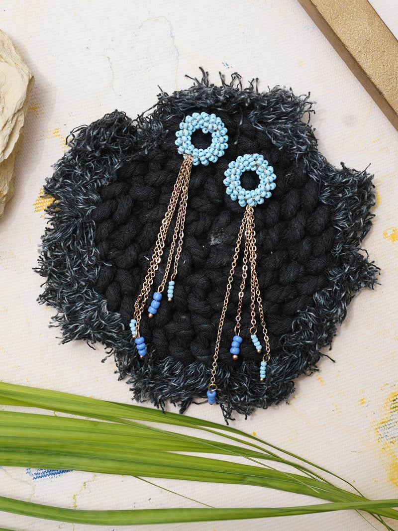 Azure Blue Hoop Earrings