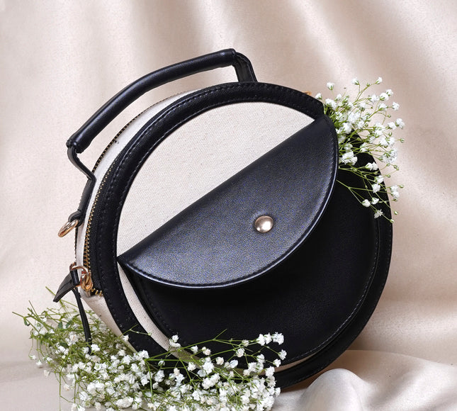 Sunset Canvas Sling Bag Black