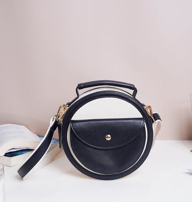 Sunset Canvas Sling Bag Black
