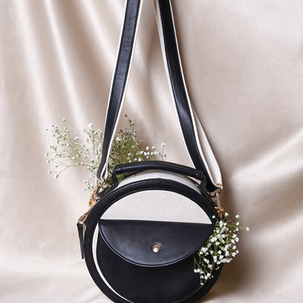 Sunset Canvas Sling Bag Black