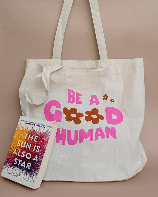 Be A Good Human Canvas Tote Bag - HASHTACK