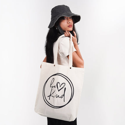 Be Kind Canvas Tote Bag - HASHTACK