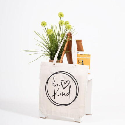 Be Kind Canvas Tote Bag - HASHTACK