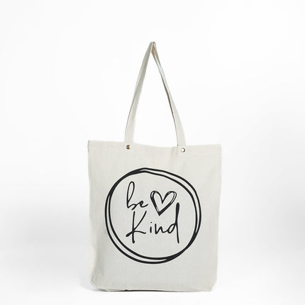 Be Kind Canvas Tote Bag - HASHTACK