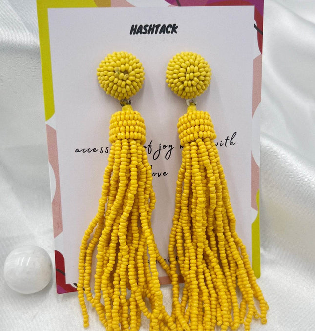 Beaded Flayer Beaded Earrings - HASHTACK