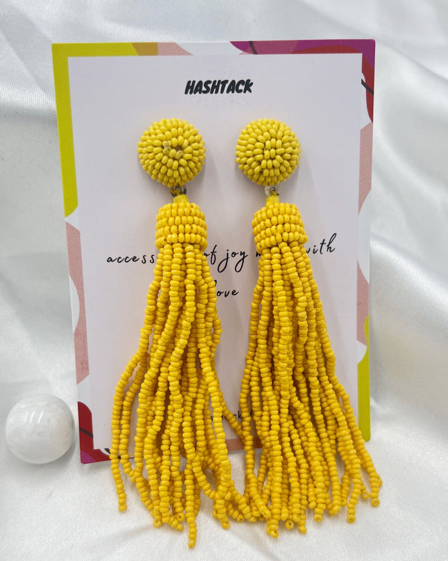 Beaded Flayer Beaded Earrings - HASHTACK