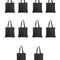 Black Plain Canvas Tote Bag Set of 10 - HASHTACK