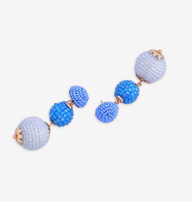 Blue 3 Top Beaded Dangler - HASHTACK