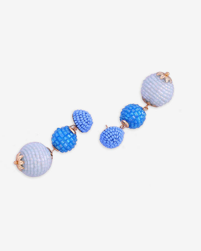 Blue 3 Top Beaded Dangler - HASHTACK