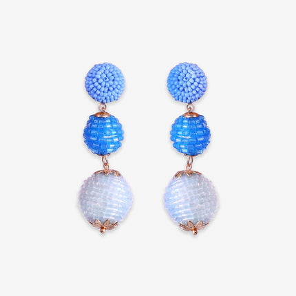 Blue 3 Top Beaded Dangler - HASHTACK