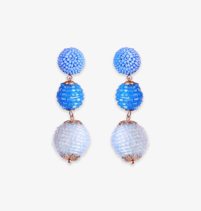 Blue 3 Top Beaded Dangler - HASHTACK