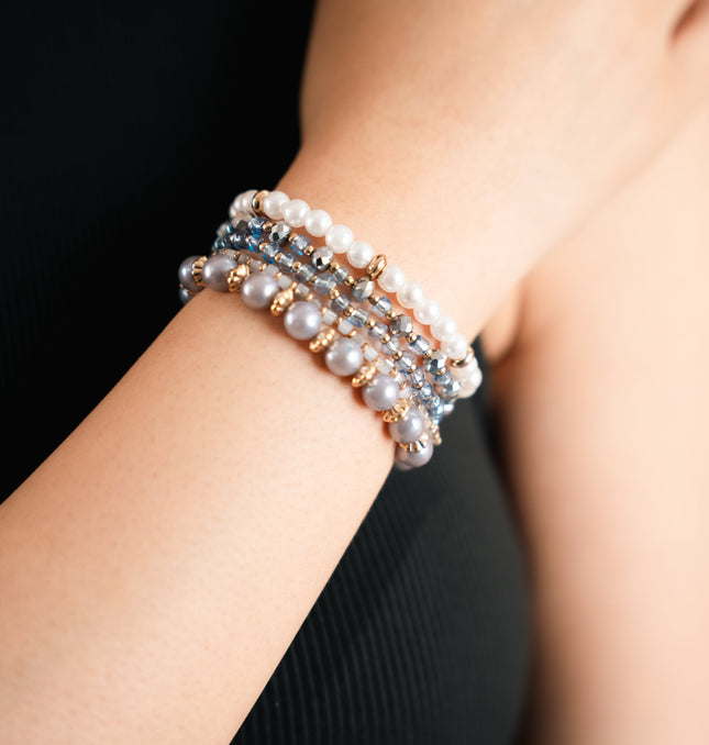 Blue Bubble Stackable Bracelet - HASHTACK