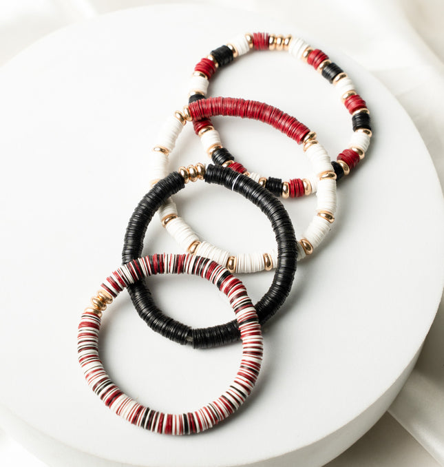 bohemian-beaded-bracelets-stack-red-black-white-layered-style_jpg - HASHTACK hashtack.in