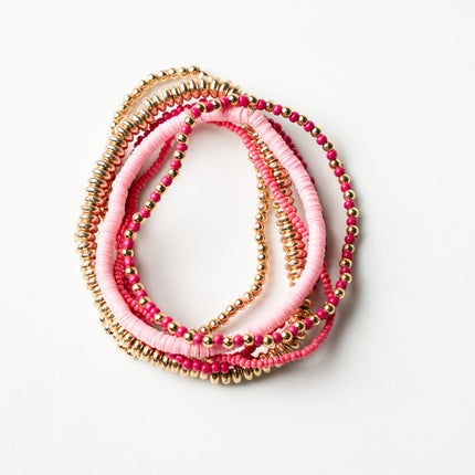 boho-pink-bracelet-stack-handmade-jewelry_jpg - HASHTACK hashtack.in