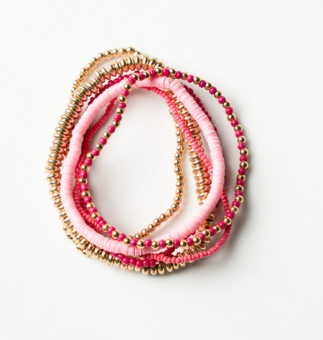 Rose Glow Layered Stackable Bracelet