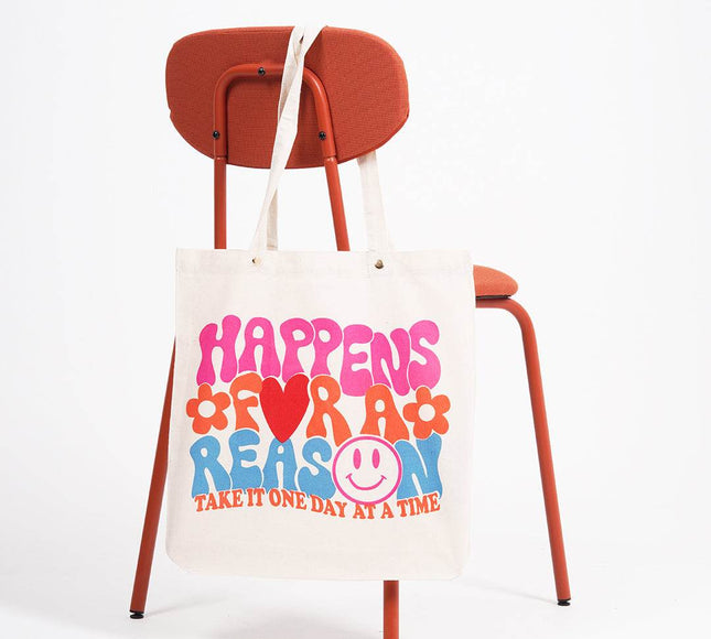 Everything Happens For A Reason Tote Bag - HASHTACK