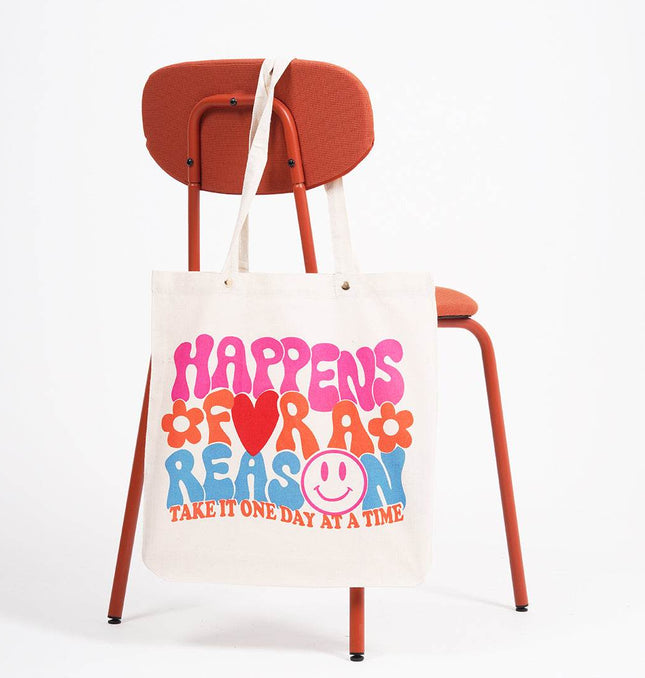 Everything Happens For A Reason Tote Bag - HASHTACK