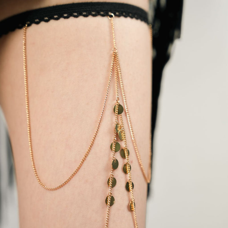 Celestial Coin Layered Thigh Chain