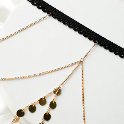 Celestial Coin Layered Thigh Chain - HASHTACK