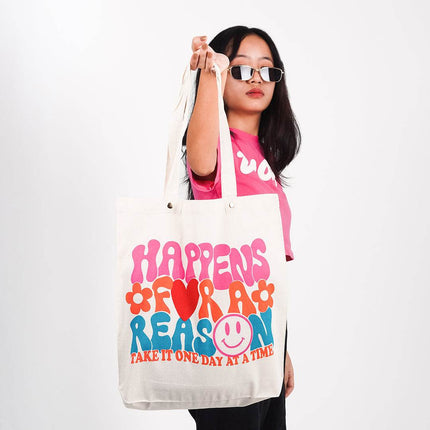 Everything Happens For A Reason Tote Bag - HASHTACK