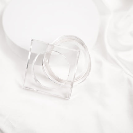 Crystal Clear Geometry Bangles - HASHTACK