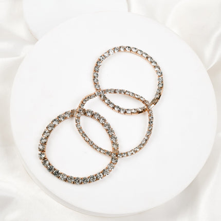 Crystal Luxe Gold-Tone Double Row Rhinestone Bracelet - HASHTACK