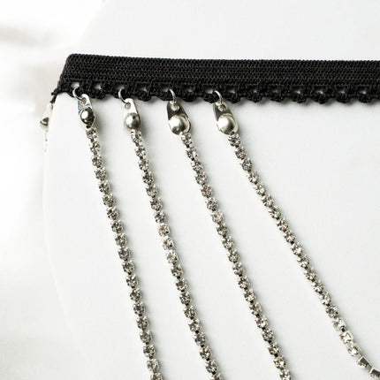 Crystal Stone Layered Thigh Chain - HASHTACK