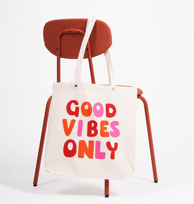 Good Vibes Only Canvas Tote Bag - HASHTACK